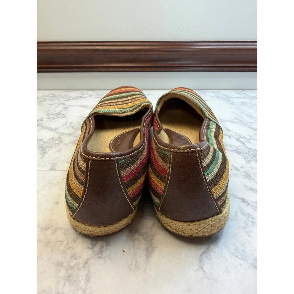 b.o.c. Born Concept Women 8M Striped Espadrille Flats Multi Color C87223 CCAH15